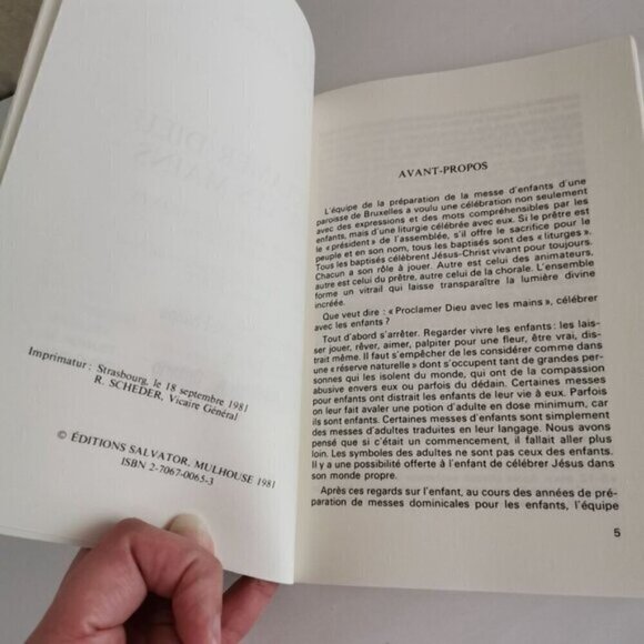 1981 Proclamer Dieu Avec Les Mains French Vintage Book Ex-Library Advent Xmas - Picture 7 of 10